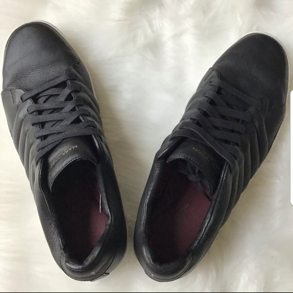 Mark Nason DESIGNER SNEAKERS LEATHER Size 12 Black Adidas style - Picture 6 of 8
